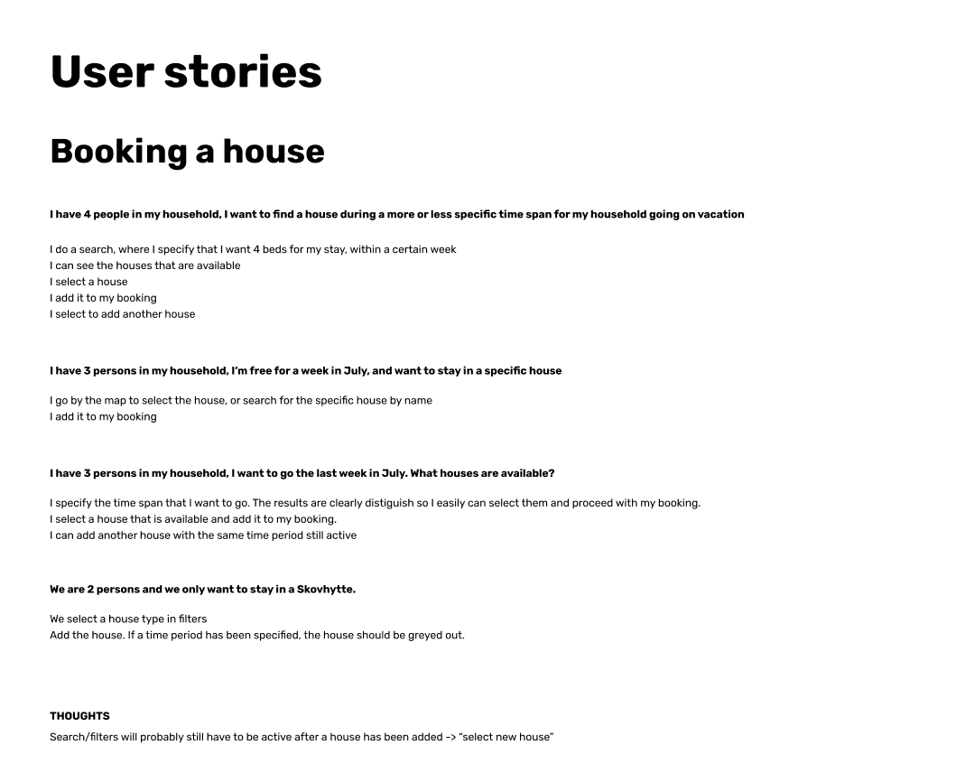 User Stories Mapping